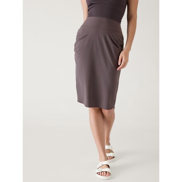 Athleta Charcoal Transcend Pencil Skirt - Picture 2 of 9